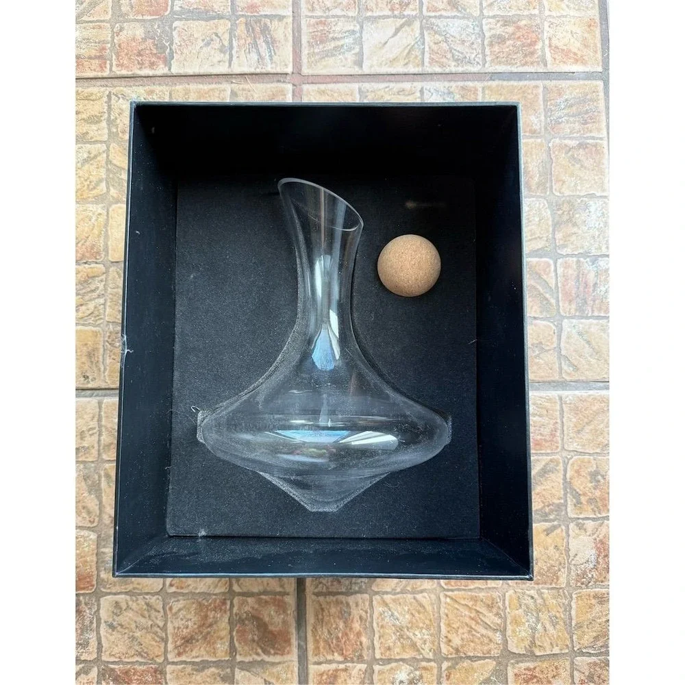 Culinex Crystal‎ Decanter kinetic Clear Elegant Design cork stopper modern wine